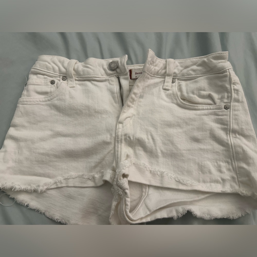 Aritzia White Denim Shorts